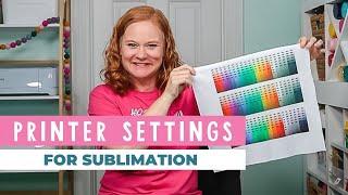 Sublimation Printer Settings and Manual Color Correction