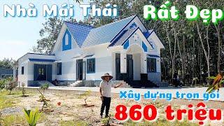 Nhà mái Thái cực đẹp xây dựng siêu rẻ 860 triệu của anh Thông ở Phú Giáo Bình Dương