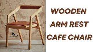 Wooden Arm Rest Cafe Chair