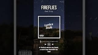 Lyrics video of the song "Fireflies by Owl City" #fireflies #owlcity #lyricsvideo #musictherapy