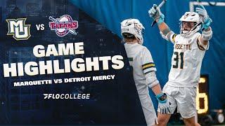 Golden Eagles roll to 16-6 win over Detroit Mercy | Highlights (2/8/2025) | Marquette Men's Lacrosse