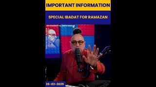 Important Information: Special Ibadat For Ramadan | Sufi Guidance™ | #shorts