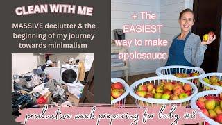 EASIEST applesauce + MASSIVE declutter - my journey towards minimalism