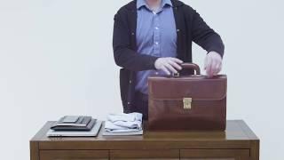 HOW TO PACK | The Paolo3 Leather Lockable Briefcase