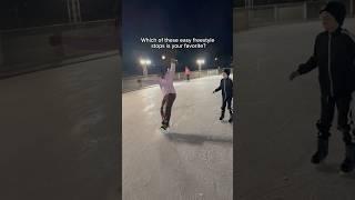 Easy freestyle stops to do on ice #skate #skating #figureskating #iceskating #hockey #freestyleskate