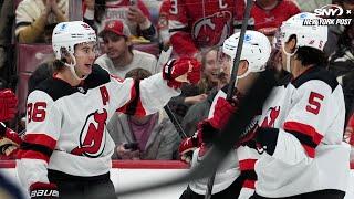 Devils' Jack Hughes hits big milestone in win over Stanley Cup champs