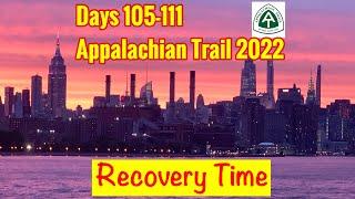 Recovery time with wife, family and friends in New York City and Asheville after 104 days of hiking.