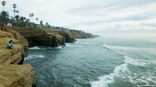 Beautiful Sunset Cliffs, Surfing and Ocean Coast Sounds to Relax