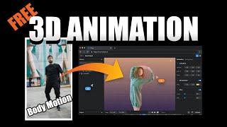Free 3d animation tool with body motion capture in Minutes. Convert video to animation AI software.