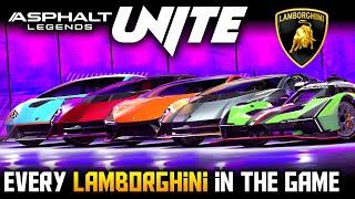 Asphalt Legends Unite: Full Lamborghini Showcase (Every Car in-game)