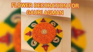 Flower Decoration for Gauri Agman/ Mahalakshmi Pujan