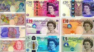 БРИТАНСКИЕ БАНКНОТЫ£5,£10,£20,£50 Фунтов СтерлинговBritish Banknotes Pound