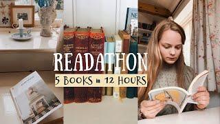 READING 5 BOOKS IN 12 HOURS (extremely cosy readathon ️)