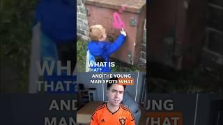 Kid confused by graffiti 