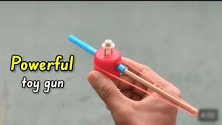 How To Make Pen Gun With Rubber Band | Pen Gun With Power Full