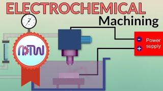 ELECTROCHEMICAL MACHINE (ECM): Construction and working of electrochemical Machining process.