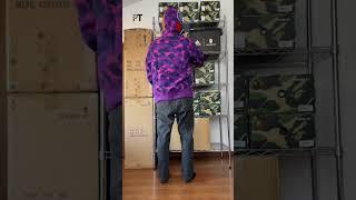 Unpacking hoodie BAPE purple camo  shark  full zip ApeBapeStore  #unpacking #bape #bapecamo