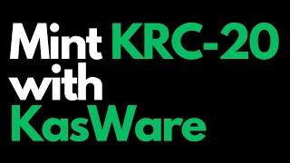 How TO MINT KRC20 with the KasWare Wallet #krc20 #kaspa #kaspacoin