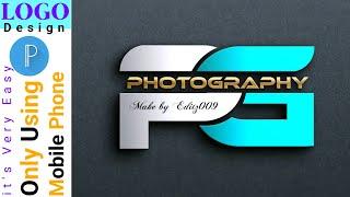 PG 3d, Black Wall logo design PG logo design on your mobile phone pixellab app