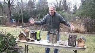 Build a Birdhouse with bark siding