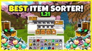 BEST ITEM SORTER EVER!! (ALL ITEMS!) In Minecraft Bedrock 1.21