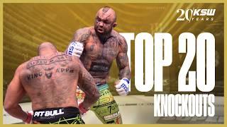 TOP 20 Knockouts In KSW History - KSW 20th Anniversary | XTB KSW 100