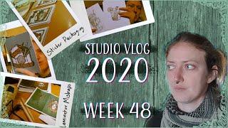 What I've been up to, packaging stickers and creating notebooks // studio vlog 2020 - week 48