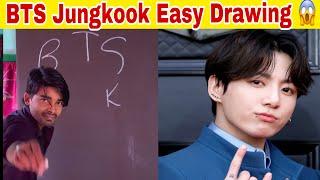 BTS Jungkook Name With Drawing  / Jungkook Easy Drawing / BTS Lovers Drawing / BTS Art