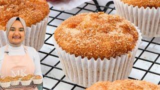 The easiest cinnamon APPLE MUFFINS you'll ever make