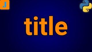 Python String Title