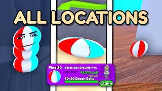️ HOW TO FIND ALL 30 BEACH BALL in Toilet Tower Defense 