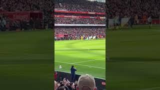 PLAYERS WALK OUT AT EMIRATES BEFORE ARSENAL V WEST HAM