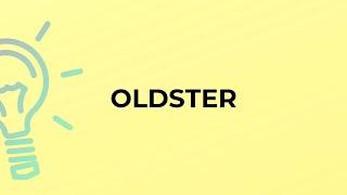 What is the meaning of the word OLDSTER?