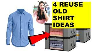 4 AMAZING REUSE IDEAS FROM OLD SHIRT | REUSE OR RECYCLE OLD CLOTHES @diyprocessbyhema