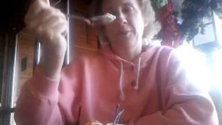 Janine eating desert at sweetwater tavern 09-12-12