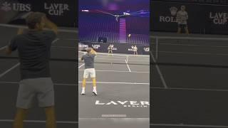 The Moonballer Roger Federer!  (Wilson event at the Laver Cup) #tennis