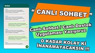 WHATSAPP gibi SOHBET UYGULAMASI - Web sitene ister sohbet ekle, istersen canlı destek olarak koy.