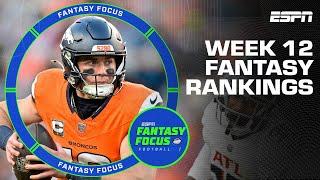 Week 12 Rankings | Fantasy Focus 