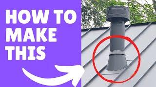 How to Make a Chimney Pipe Roof Flashing with Sheet Metal