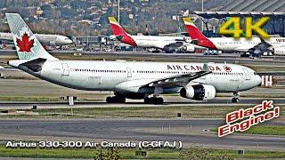 Airbus 330 300 Air Canada (C-GFAJ)  Black engine!