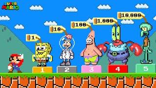 Super Mario Bros. but Mario Can Hire All Characters in SpongeBob