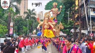 MUMBAI FIRST BIGGEST GANPATI AAGMAN 2024  || MALHARI GROUP AAGMAN FROM MUMBAI TO SURAT 