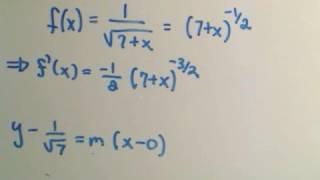 Finding the Linearization at a Point / Tangent Line Approximation