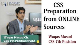 CSS Preparation from Online Sources | Waqas Masud PAS | Hamza Riaz