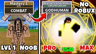 Noob to pro as *EREN YEAGER* using Buddha Fruit | Unlocked God Human & Human v4 Full Awakening!