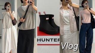 VLOG | Office worker's weekly vlog | Rainy season ️ Rain boots unboxing | I found a good latte p...