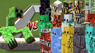 Mutant Creeper vs Extra Golems [Minecraft Mob Battle]