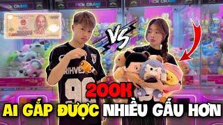 Thử Thách 200k Ai Gắp Được Nhiều Gắp Được Nhiều Gấu Hơn | Linh Quang Official