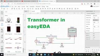 how to use a transformer in easyEDA | Transformer simulation in easyEDA