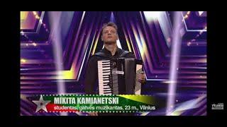 Поднял весь на кастинге !  В ЖАРИЛ ПО АККОРДЕОНУ ! lithuania Got talent!